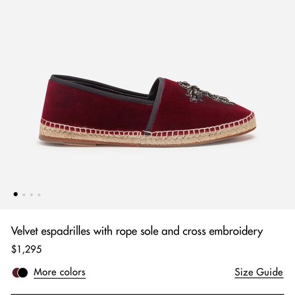Dolce & Gabbana velvet embroidered runway espadrille main image 5